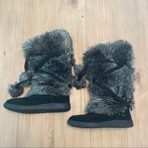 Eddie Bauer | Faux Fur Squatch Winter Boots Women’s Size 6.5